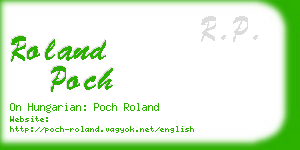 roland poch business card